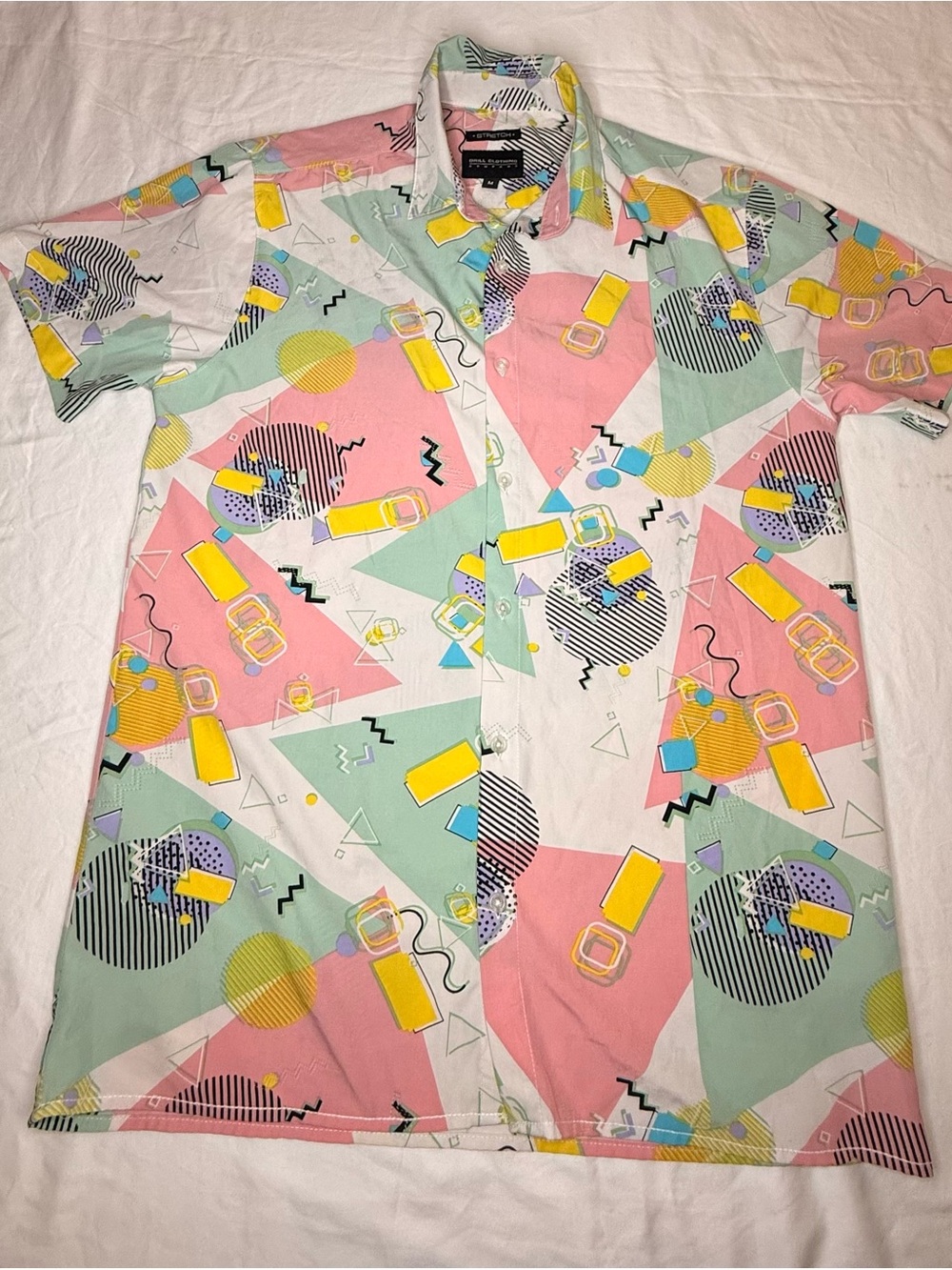 Drill Clothing Co. "Oh Snap!" 90s Memphis Design Geometric Shirt - Medium